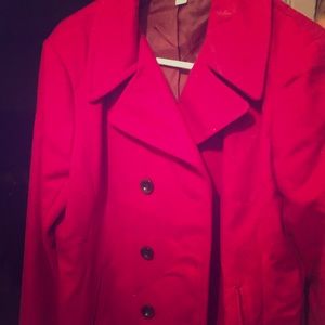 Pink Trench Coat w Silk Lining